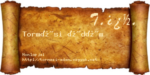 Tormási Ádám névjegykártya
